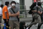 아베 피격전에 용의자 모습, 아베 CPR 장면
