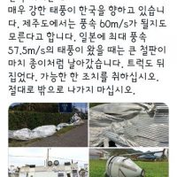 어느 일본인이 한국인들에게 전하는 태풍대비 정보