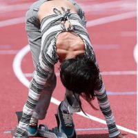 육상 김민지 선수의 등근육