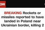 CNN 피셜 폴란드 미상 발사체 피격