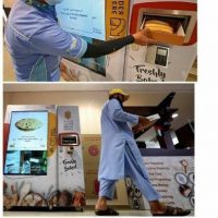 두바이에 설치된 무료 빵 자판기