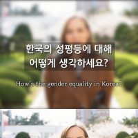 한국의 성평등에 관한 외국인들의 생각