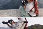 일본 여성 낚시 유튜버가 잡은 거대 물고기