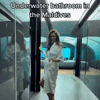 몰디브 수중호텔 화장실
