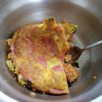 분홍소세지 계란부침 + 상추비빔밥