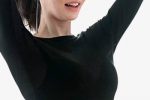 레이싱모델 임솔아 시스루 티셔츠 블랙 브라