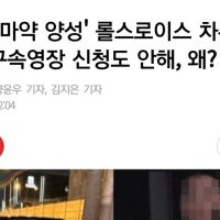 ''마약 양성'' 롤스로이스 차주 ''석방''…구속영장 신청도 안해, 왜?