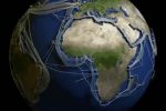 세계 해저 인터넷 광섬유 케이블 지도