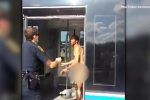 (SOUND)나체로 경찰 뺨때렸다가 테이저건 맞는 영상