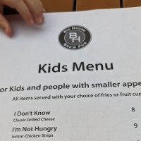 미국식당 어린이 메뉴