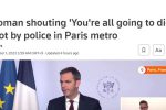프랑스 지하철에서 저주 퍼붓다 경찰에 총 맞은 무슬림