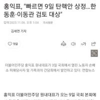 홍익표, """"빠르면 9일 탄핵안 상정…한동훈·이동관 검토 대상""""