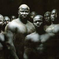 세네갈 전통 격투기 선수들