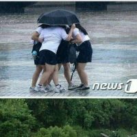 우산 없을 때 남학생과 여학생 차이