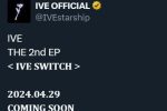 아이브 IVE THE 2nd EP 〈IVE SWITCH〉 2024.04.29 COMING SOON (1)