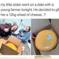 젊은 농부와 데이트한 여성이 받은 선물