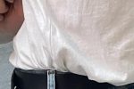 EXID 박정화 브라 은근히 비치는 볼륨있는 검정반팔티 + 청바지 몸매