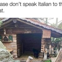 주의 : 염소에게 이탈리아어를 하지 마시오